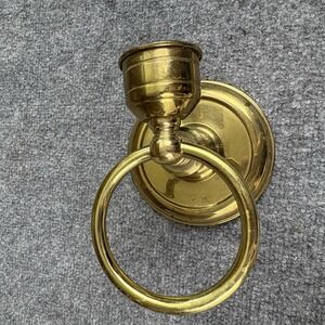 Vintage Conoco Imports Wall Candle Holder Scone Metal Gold Finish Taiwan 80s 90s